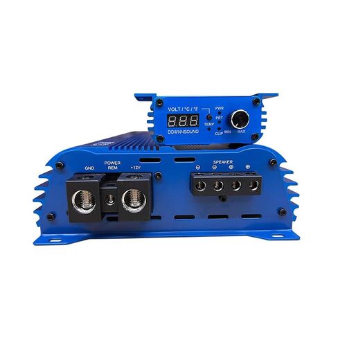 DOWN4SOUND JP23 V1.5 Elite Blue | Monoblock Amplifier - 2300W RMS, 1-Ohm Stable, Linkable for Car Audio Systems, High-Performance Bass Amplifier for 2000W Subwoofer Setup in Saudi Arabia