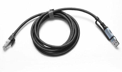 RJ45 Ethernet Cable 100Mbps with USB C and USB A Connector, 1.8M Wired LAN Adapter for Laptop, Desktop Computer, Tablet, Smartphone, Router and Switch in Saudi Arabia