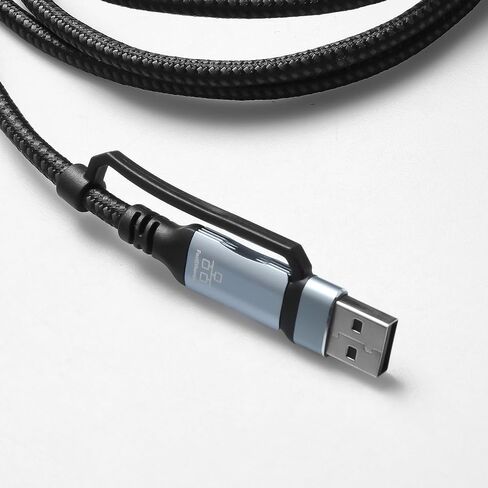 RJ45 Ethernet Cable 100Mbps with USB C and USB A Connector, 1.8M Wired LAN Adapter for Laptop, Desktop Computer, Tablet, Smartphone, Router and Switch in Saudi Arabia