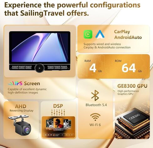 Android 13 Car Radio for Dodge RAM 1500 2500 3500 2013-2018, 10 Inch Head Unit HD Screen, Wireless CarPlay/Android Auto/QLED/Bluetooth/SWC/GPS/AM/FM/WiFi/HD Backup Camera in Saudi Arabia