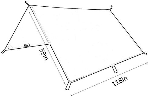 Tent Tarp, 10x10Ft Hammock Rain Fly Tent Tarp, Waterproof Camping Tarpaulin Shelter, Portable Lightweight Windproof Snowproof for Camping Picnic Beach -(Green) in Saudi Arabia