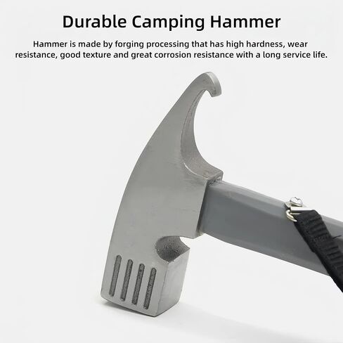 8 Pack 12-inch Tent Stakes and Hammer with Portable Pouch for Camping in Saudi Arabia