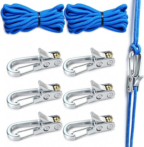 Rope with Roller Tensioner for Easy and Secure Tying, 6-Pack Paracord Adjusters,Easy Pull Release Adjuster for Camping, Boating & Home Tie-Down in Saudi Arabia