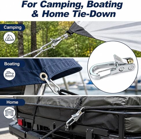Rope with Roller Tensioner for Easy and Secure Tying, 6-Pack Paracord Adjusters,Easy Pull Release Adjuster for Camping, Boating & Home Tie-Down in Saudi Arabia