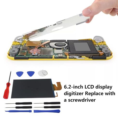 Premium Upgraded 6.2" LCD Display Screen Digitizer Replacement for N-intendo Switch Black in Kuwait
