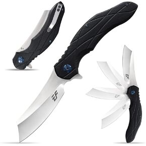 Eafengrow EF919 Folding Knife with Pocket Clip D2 Steel Blade G10 Handle EDC Tool Outdoor Knives for Camping Fishing Hiking (Jade) in Saudi Arabia