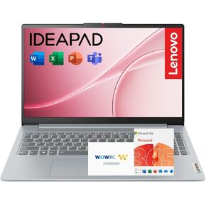 Lenovo IdeaPad Slim 3i • 15.6" FHD Laptop with Microsoft Office 365 • Intel 4 Cores • 128GB SSD • DDR5 • Quick Setup, Lightweight • Win 11 in Saudi Arabia