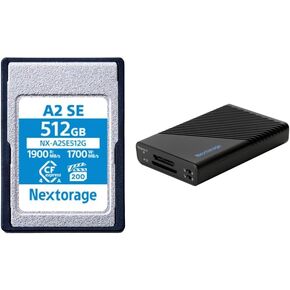 Nextorage Japan CFexpress 4.0 Type A 512GB Memory Card VPG200 + CFexpress Type A Memory Card/SD Card Compatible Dual-Slot Card Reader USB 10Gbps in Kuwait