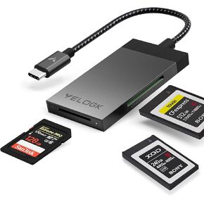 قارئ بطاقات CFexpress/XQD/SD 3 في 1، USB C، VELOGK ثنائي الفتحة USB 3.2 (10 جيجابت في الثانية) in Kuwait