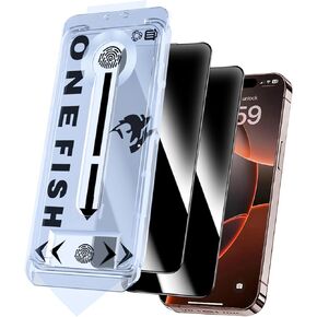 OneFish Privacy Screen Protector for iPhone 17 Pro Max [6.9 Inch] ，2 Pack in Kuwait