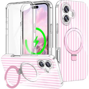 for iPhone 17 Case with Screen Protector-Black Polka Dot in Saudi Arabia