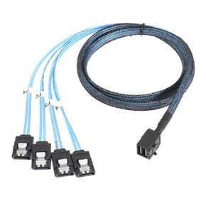 cablecc Internal Mini SAS HD SFF-8643 Host to 4 SATA 7pin Target Hard Disk 6Gbps Data Server Raid Cable 50CM in Saudi Arabia