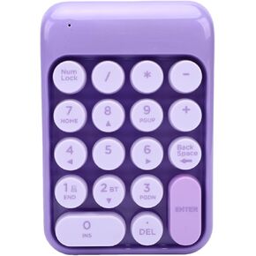 Tyenaza Wireless Number Pad 18 Key 2.4G Numeric Keypad Financial Accounting Numpad Keyboard (Purple) in Kuwait