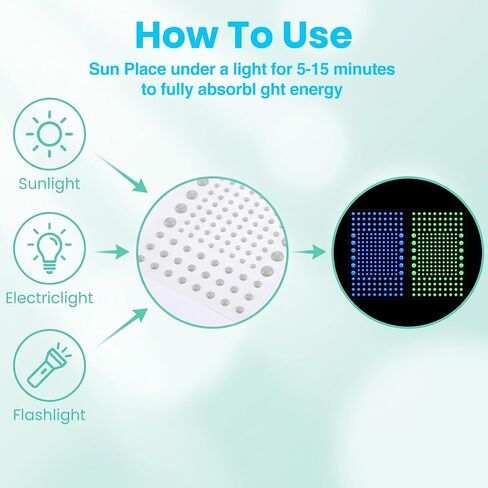 Amabro 1212 Pcs Glow in The Dark Bubble Stickers 3D Stars for Ceiling Decor in Kuwait