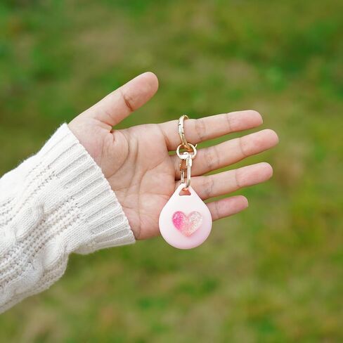 2 Pack Kids Necklace Holder for Airtag, Cute Girls Rainbow & Heart Shape Beaded Necklace Case for Girls in Kuwait