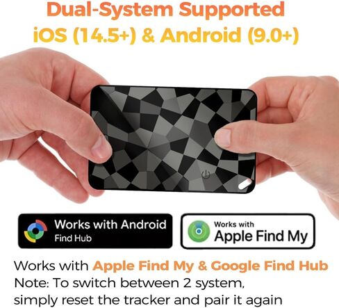 (2 Pack) Wallet Tracker Card (iOS & Android) Ultra-Thin Bluetooth Smart Card Tracking Card Item Tracker Work with Apple Find My & Google Find Hub, IPX4 Rechargeable GPS Tracker for Wallet Passport in Kuwait