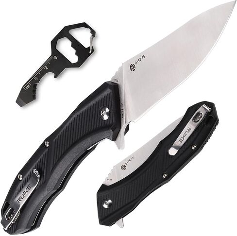 Ruike EDC Folding Pocket Knife, 8Cr13 Stainless Steel Blade, Liner Lock in Kuwait