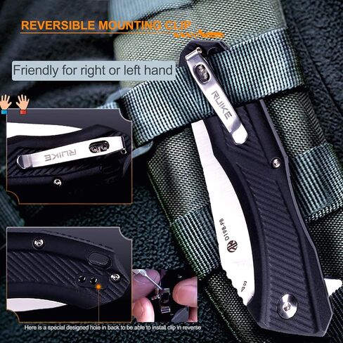 Ruike EDC Folding Pocket Knife, 8Cr13 Stainless Steel Blade, Liner Lock in Kuwait