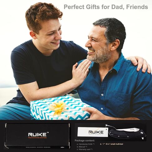 Ruike EDC Folding Pocket Knife, 8Cr13 Stainless Steel Blade, Liner Lock in Kuwait