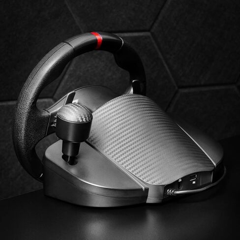 Mars Gaming MWH-RSXONE, SimRacing Steering Wheel, Zero Dead Zone and 270° Rotation, DriveSense Vibration, Shift Lever + Paddles, XL Pedals with Footrest, PC|PS3|PS4|Xbox One|Xbox Series X-S|Switch in Kuwait