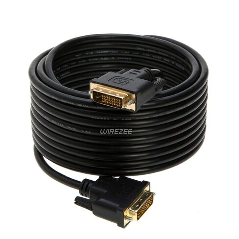 DVI-D Cable Dual Link DVI to DVI Male Wire 24+1 Pin 3ft 6ft 10ft 15ft 25ft (15FT) in Kuwait