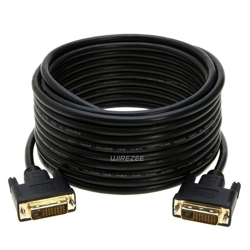 DVI-D Cable Dual Link DVI to DVI Male Wire 24+1 Pin 3ft 6ft 10ft 15ft 25ft (15FT) in Kuwait