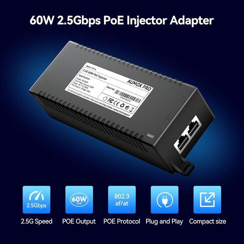 محول طاقة إيثرنت PoE 2.5G PoE++، بقوة 60 وات in Kuwait