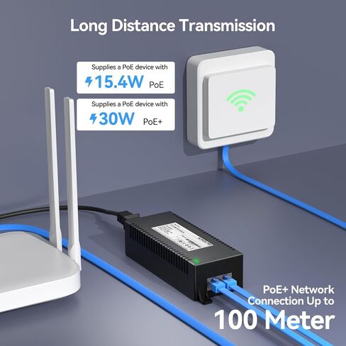 محول طاقة إيثرنت PoE 2.5G PoE++، بقوة 60 وات in Kuwait