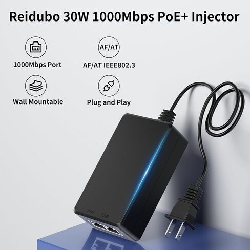 محول حقن PoE جيجابت 30 وات، متوافق مع IEEE 802.3af/at، يحول شبكة غير PoE إلى شبكة PoE، 10/100/1000 ميجابت في الثانية، تمديد الشبكة حتى 328 قدمًا، التوصيل والتشغيل in Kuwait