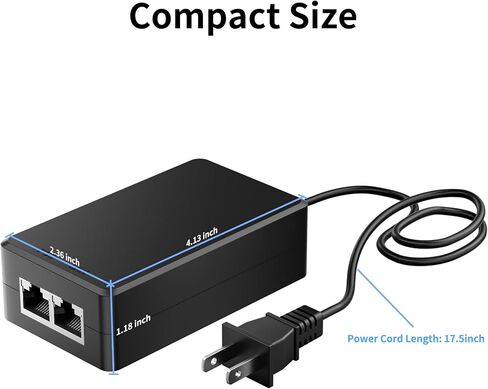 محول حقن PoE جيجابت 30 وات، متوافق مع IEEE 802.3af/at، يحول شبكة غير PoE إلى شبكة PoE، 10/100/1000 ميجابت في الثانية، تمديد الشبكة حتى 328 قدمًا، التوصيل والتشغيل in Kuwait