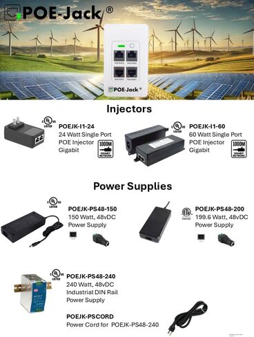 24 Watt Single Port POE Injector - Gigabit cUL Listed in Kuwait