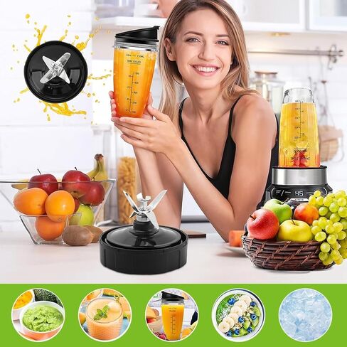Nin-ja Blender Replacement Parts, 7 Fins Blender Blade Compatible with Nin ja BN401 BN751 BN801 BL480 BL640 NN100-30 BL2012 32oz 24oz 18oz Cup Nutri Blenders Parts in Kuwait