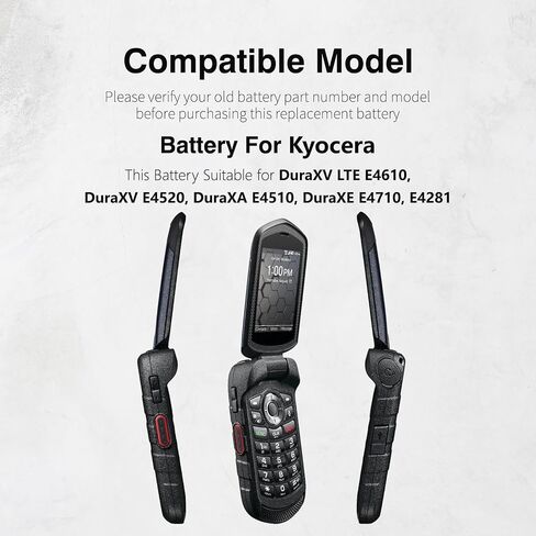 SCP-69LBPS Battery,2026 New Upgrade Replacement Battery SCP-63LBPS for Kyocera DuraXV LTE E4610 DuraXV E4520 DuraXA E4510 DuraXE E4710 E4281 in Kuwait