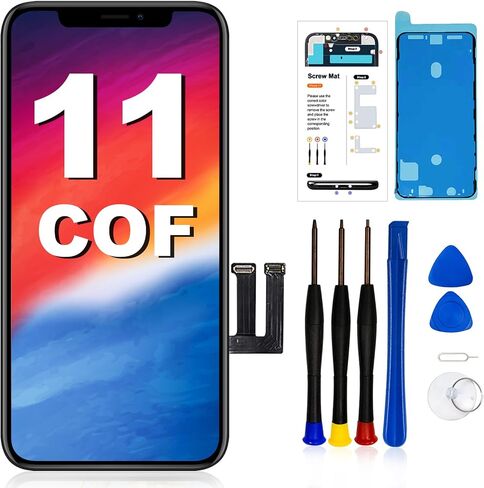 LMQ لشاشة iPhone 11 البديلة COF LCD مقاس 6.1 بوصة مع مجموعة أدوات الإصلاح in Kuwait