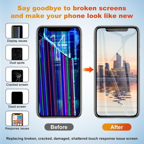 LMQ لشاشة iPhone 11 البديلة COF LCD مقاس 6.1 بوصة مع مجموعة أدوات الإصلاح in Kuwait