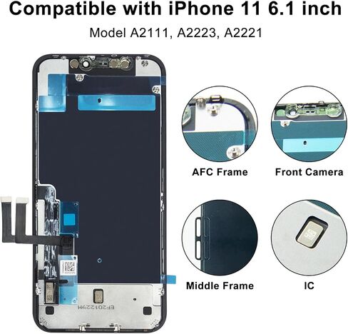 LMQ لشاشة iPhone 11 البديلة COF LCD مقاس 6.1 بوصة مع مجموعة أدوات الإصلاح in Kuwait