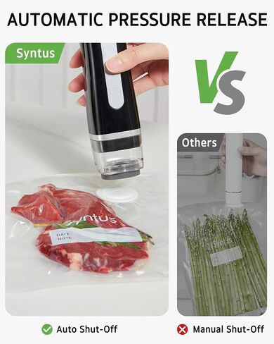 Syntus Compact Vacuum Sealer for Food with 30 Reusable Vacuum Seal Bags Set in Kuwait