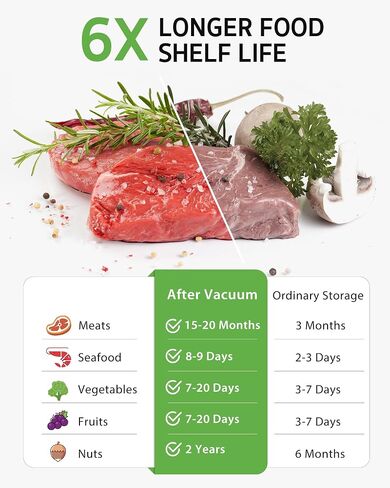 Syntus Compact Vacuum Sealer for Food with 30 Reusable Vacuum Seal Bags Set in Kuwait