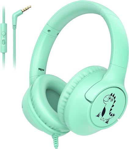 Wired Headphones for Kids for School, 3.5mm Cord Safe Volume Limit, Pink in Saudi Arabia