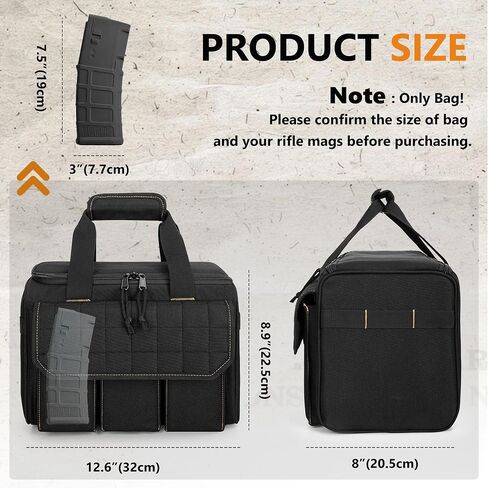 GOBUROS Tactical Rifle Mag Pouch for 15 Mags, Magazine Storage Bag Carrier in Saudi Arabia