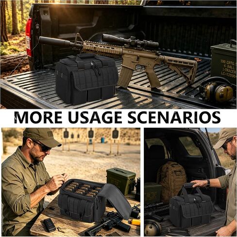 GOBUROS Tactical Rifle Mag Pouch for 15 Mags, Magazine Storage Bag Carrier in Saudi Arabia