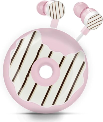 QearFun Donut Earbuds for Kids, Cute Earbud & in-Ear Headphones Wired Gift for School Girls and Boys with Microphone and Lovely Earphones Storage Case in Kuwait