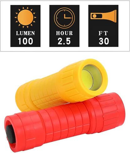 KunHe 5 Pack Plastic Small Mini LED Flashlight COB Flashlights for Kids 100 Lumen with Batteries High CRI for Bright Flash Light Kids Flashlights Christmas Gifts Stocking Stuffers in Saudi Arabia