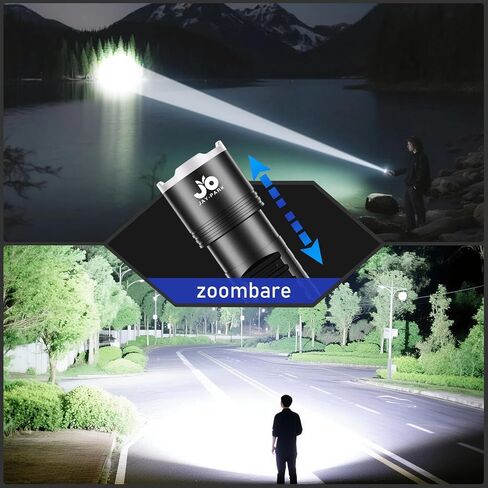 JAY-PARK LED Flashlights High Lumens 100000 Rechargeable 10800mAh Battery in Kuwait