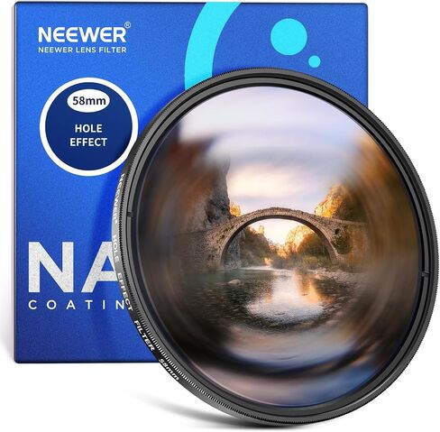 NEEWER 67mm Center Field Split Diopter Effect Filter, Camera Linear Prism K9 Optical Glass Filter with Aluminium Frame, Blurred Refraction Foreground Repeated Color Effect Camera Lens Accessories in Kuwait