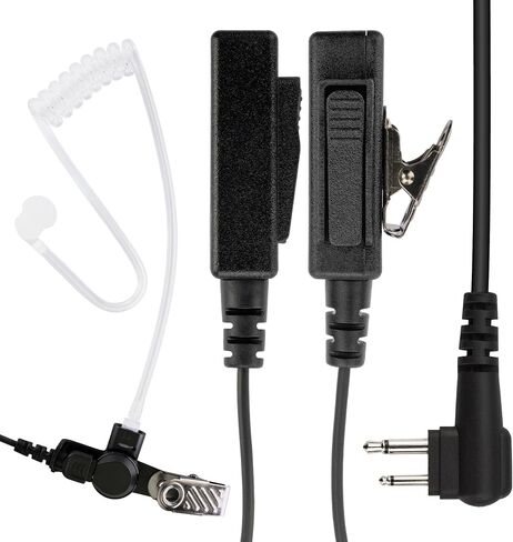 BCT22-M1 2-Wire Surveillance Acoustic Tube Earpiece with PTT Mic Compatible with Motorola CP200D CP100D R2 DEP450 BPR40D CP200 CP185 BPR40 Yaesu FT-65 FT-25 FT-4X/V XiR P3688 in Kuwait