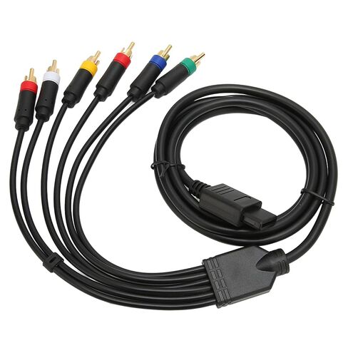 كابل مركب RGB RGBS، سلك فيديو مكون ثابت وناعم متعدد الوظائف ومتعدد الوظائف، كابل 4 رؤوس BNC مع اتصال ثابت، مثالي لوحدة تحكم الألعاب N64 وSFC in Kuwait
