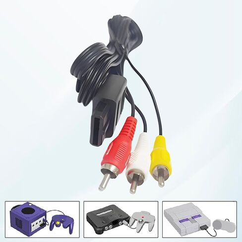 AV Cable Composite Video Cord,Video Audio Cord Home Gamer Maintenance,AV Cable Connector Adapter Transmitter for NGC Sfn6 SFC in Kuwait