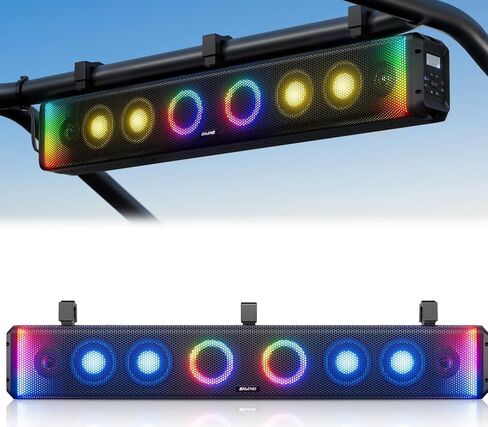 Ehaho 25 Inch 6-Speaker UTV Sound Bar with Bluetooth, RGB, IP66 Waterproof in Kuwait