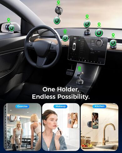 【Upgraded】for 15W MagSafe Car Mount Phone Charger w/ 3.3' USB-C Cable in Kuwait